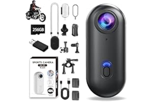 4K Mini Body Camera, 2026 New Thumb Action Camera, Waterproof Wearable Hand Free Portable Action WiFi Cam, Ultra Wide Angle V