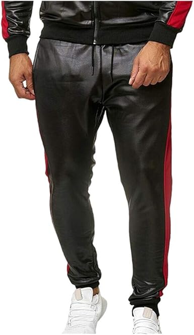 leather jogger pants mens