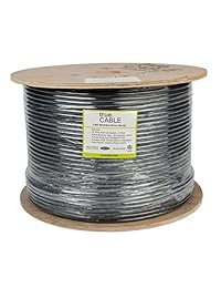 truecable CAT6 blindado, 500 ft, Entierro Estimada directa al aire última intervensión (cmx), Negro, 23 AWG 4 PR, Bulk Cable de Ethernet, Solid de cobre desnudo, 550 MHz, ETL disponible