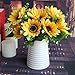 Calcifer® 3 Sets(7 Stems/Set) 10.63'' Sunflowers Artificial Flowers Bouquet for Home Decoration/Wedding Decor