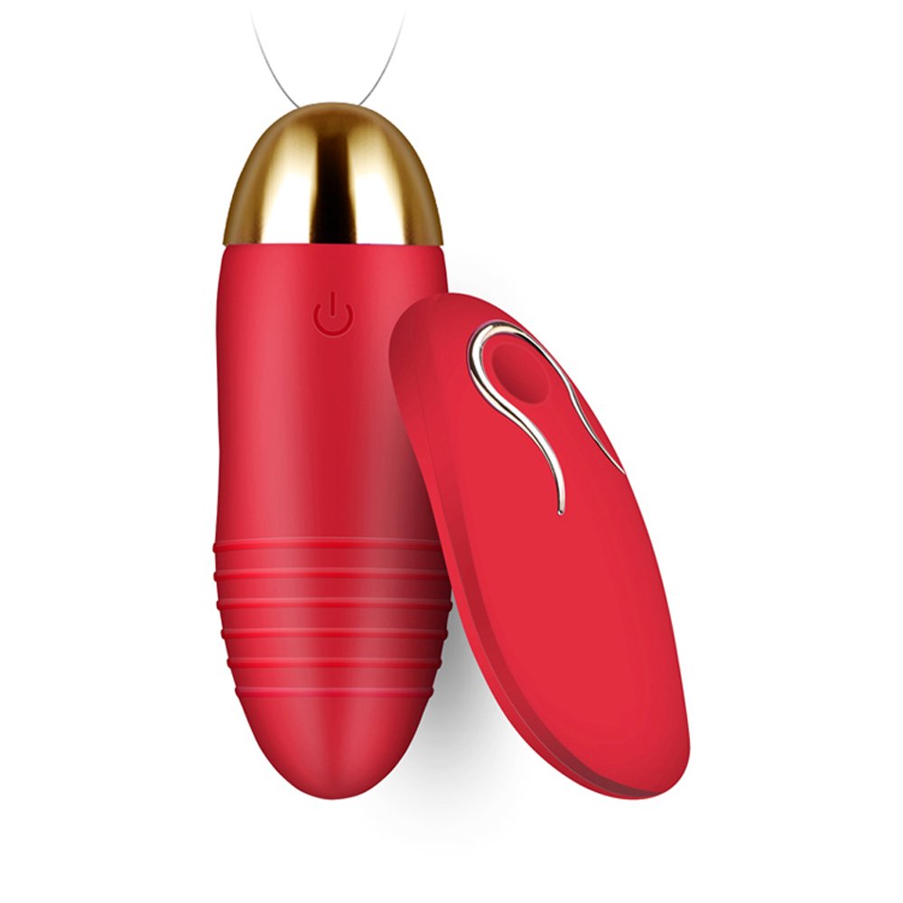Wireless Remote Vibrates, SOWELL Waterproof Silicone Bullet Massager Jump Egg for Woman (Red)