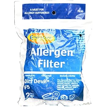 2 Dirt Devil F5 Replacement Filters Fit Dirt Devil Scorpion Hand Vacs Models 08200, 8201, 08210, 08215x & More, Replaces Dirt Devil Part # 3-dea950-001 (3dea950001)