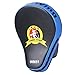 Cheerwing PU Leather MMA Boxing Mitt Punching Mitt Target Focus Punch Pad Training Glove for Karate Muay Thai Kick(Blue)