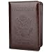 GDTK Leather Passport Holder Cover Case RFID Blocking Travel Wallet (Coffee)