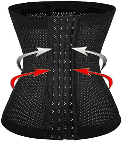 waist trainer corset /waist trainer corset for weight loss plus size Sport Workout Shaper Tummy vest and back support all day wear after baby bone body suit cheap (L, Black(3-5 days delivery))