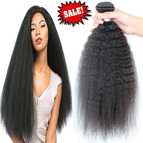 One bundle brazilian yaki straight hair extensions human hair weave kinky straight virgin hair unprocessed virgin brazilian hair weave bundles (14)
