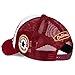 ililily Laguna Beach Vintage Distressed Trucker Hat Snapback Baseball Cap, Red