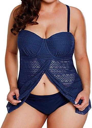 NXY Womens Sexy Tankini with Two Piece Printed Adjustable Straps Swimsuit