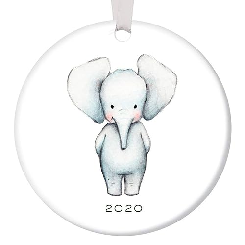 baby elephant christmas ornament