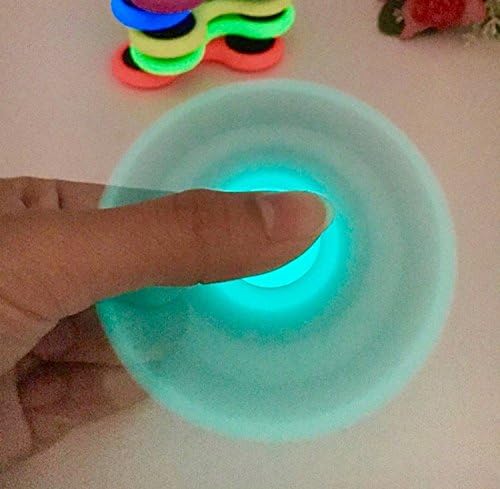 Angiefeb Luminous Glow in the Dark Fidget Spinner Toy The Anti Anxiety 360 Hand Spinner Premium Hybrid Ceramic Bearing Perfect Stress Reducer, Hands & Finger Spinner For Kids & Adults