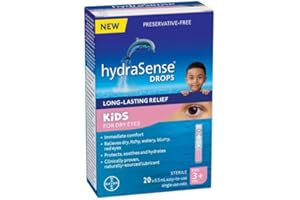 hydraSense Kids for Dry Eyes, Preservative-Free, Naturally Sourced Lubricant, 20 count Single Use Vials