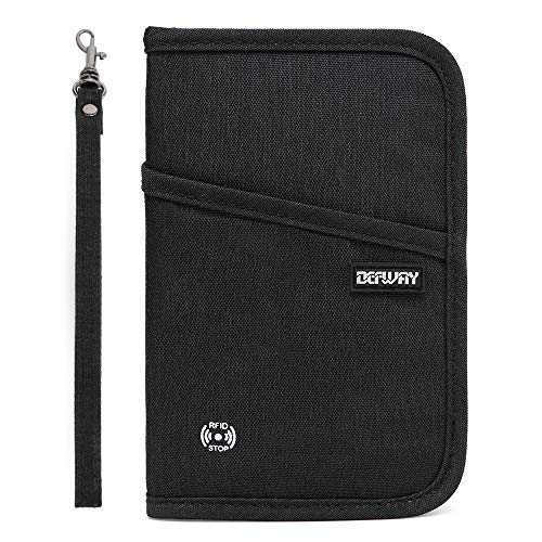 Defway Passport Wallet RFID Blocking Travel Organizer Bag, Family