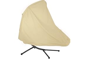 YHINGG Patio Hanging Chaise Lounge Cover 73 Inch Waterproof 900D Heavy Duty Outdoor Swing Chair Cover Hammock Cover (Beige)