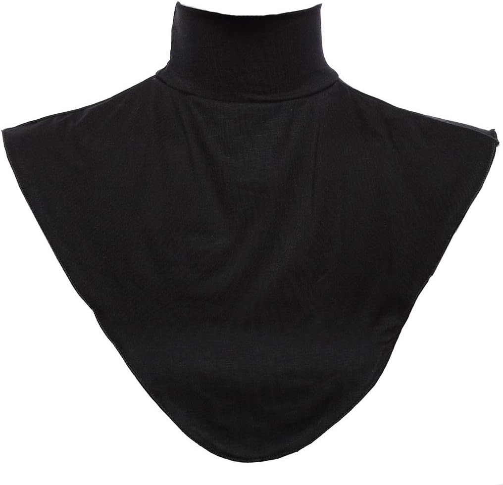 NNLOUGINY Muslim Modal Fake Collar Islamic Women's Hijab Extensions Turtleneck High Neck Cover Half Top