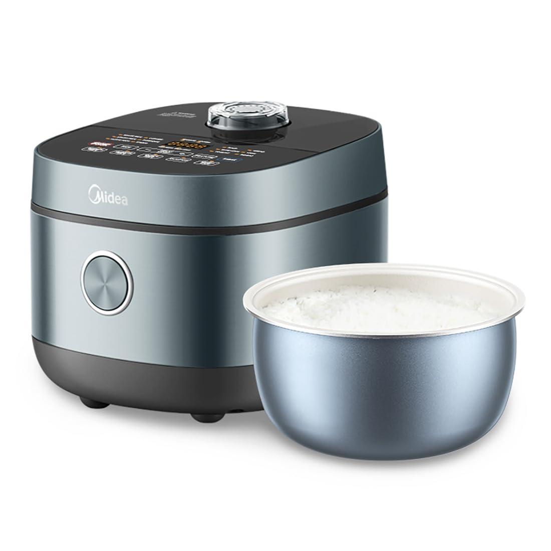 Photo 1 of Midea 8 Cups Uncooked Rice Cooker, Non-stick Ceramic Rice Cooker with Celadon Coated Inner Pot, 15 Smart Cooking Programs, 4L, MRD401T2BMB