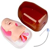 Ultrassist Infant Airway Management Trainer for Oral and Nasal Intubation | Realistic Infant Airway Anatomy for Oral and Nasal Intubation with Visible Lung and Stomach Inflation