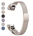 BeneStellar Fitbit Alta Band, Milanese Stainless Steel Replacement Band for Fitbit Alta HR and Alta (Milanese Champagne)