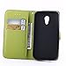 Motorola Moto G (2nd generation) Case, IVY Brown - Leaves Magnetic Snap Series Wallet Card Flip Synthetic Holster Leather Stand With Lanyard Case Cover Skin For Motorola Moto G (2nd generation)