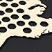 USA Beer Cap Map with States Borders - 17x10 inches - 43 Caps - Birch Plywood