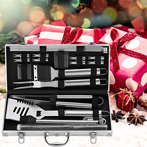 image for ROMANTICIST 23pc Must-Have BBQ Grill Accessories Set with Thermometer 