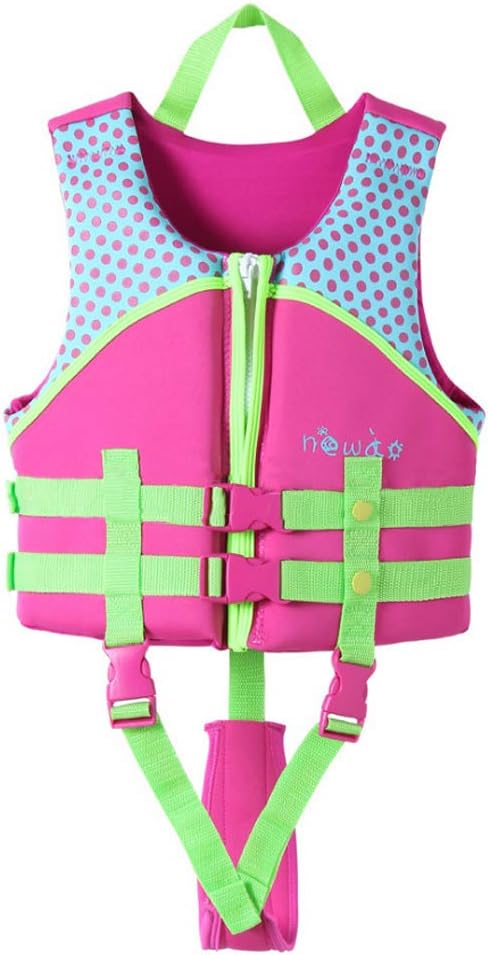 Zilee Kids Float Vest Swim Vest - Boys Girls Float Jacket Swimming Suits Adjustable Safety Strap Training Aid Pink Yellow For 2-10 Years Child
