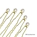 Unicra Wedding Silver Hair Pins Wedding Bridal Pearl Hair Accessories for Brides and Bridesmaids Pack of 10 (Gold)