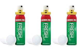 3 x FRESH MINT BREATH SPRAY ALCOHOL FREE ANTIBACTERIAL BAD BREATH (3X 20ml).