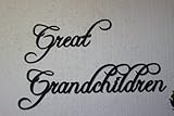 Great Grandchildren Words 2 Piece Set Home Decor Metal Wall Sign