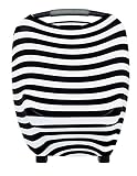 Stretchy Baby Car Seat Cover Canopy / Nursing Shawl 4 In 1 WITH HOLES for Shopping Cart Covers & High Chairs! by THE BLUSHING BABY