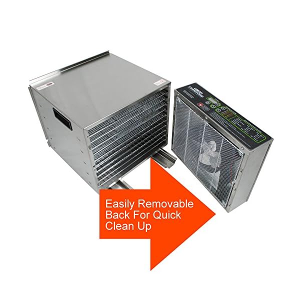 Crawford-Kitchen-Commercial-Food-Dehydrator-Stainless-Steel-Easy-To-Clean-Body-Pro-Quality-Dehydrated-Raw-Food-Jerky-Maker-1000W-Ultra-High-Effieciency-Design