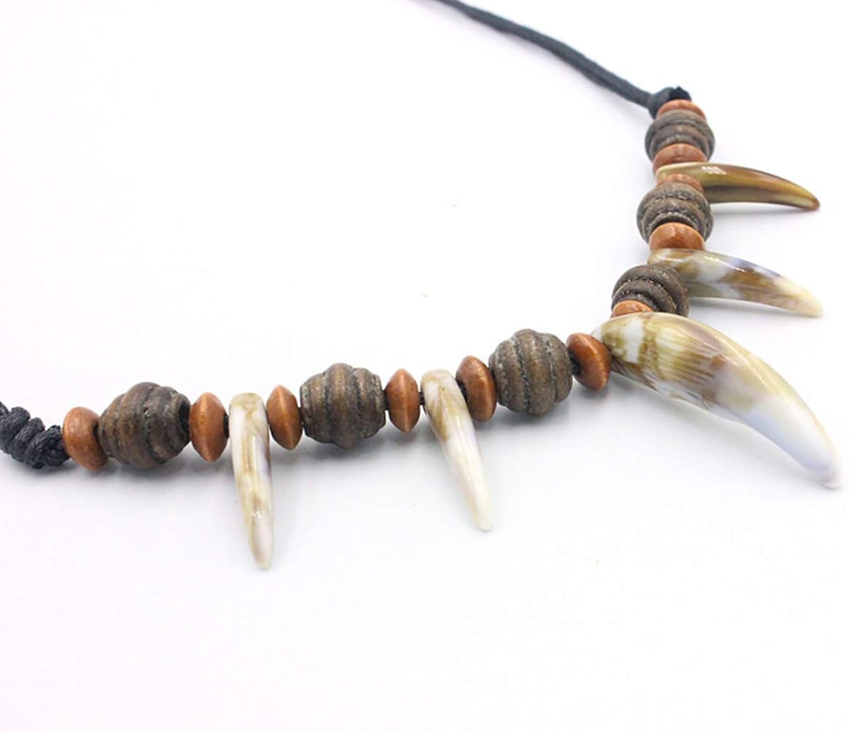 Scddboy Caveman Necklace, Bone Tooth Necklace for men