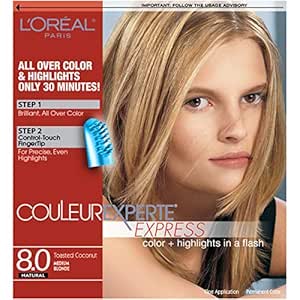 Amazon Com L Oreal Paris Couleur Experte 2 Step Home Hair Color Highlights Kit Toasted Coconut Chemical Hair Dyes Beauty