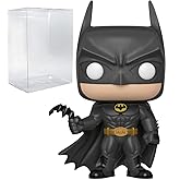 POP DC Heroes: Batman 80th - Batman (1989) Funko Vinyl Figure (Bundled with Compatible Box Protector Case), Multicolor, 3.75 inches
