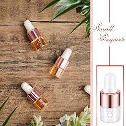 Didaey 100 Pcs Mini Glass Dropper Bottle Bulk Clear