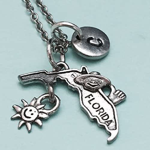 Florida necklace, Florida charm, state necklace