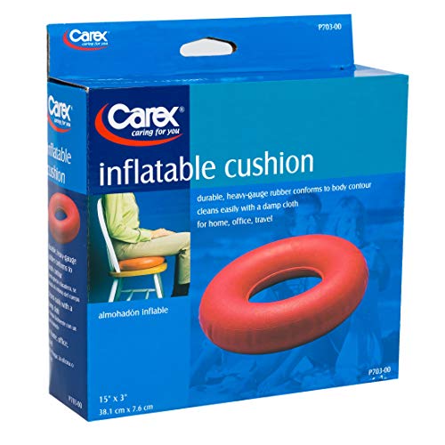 Carex Inflatable Donut Cushion For Tailbone Pain, Hemorrhoids