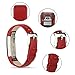 AK Bands Compatible with Fitbit Alta/Alta HR, Adjustable Comfortable Leather Wristbands Compatible for Fitbit Alta HR 2017/Fitbit Alta (Red)