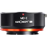 K&amp;F Concept MD to NEX Lens Mount Adapter for Minolta MD MC Mount Lens to NEX E Mount Mirrorless Cameras with Matting Varnish Design for Sony A6000 A6400 A7II A5100 A7 A7RIII