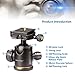 Triple Tree Camera Tripod Ball Head 360 Degree Fluid Rotation Quick Release Ballhead
