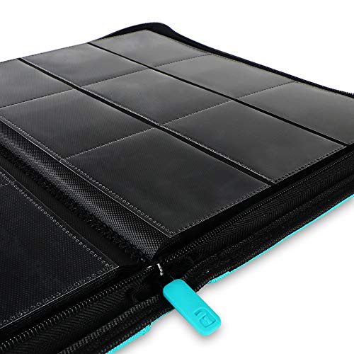 Vault X Premium eXo-Tec Binder - 9 Pocket Trading Card Album Folder - 360 Side Loading Pocket Binder for TCG (Teal) - Thumbnail 6