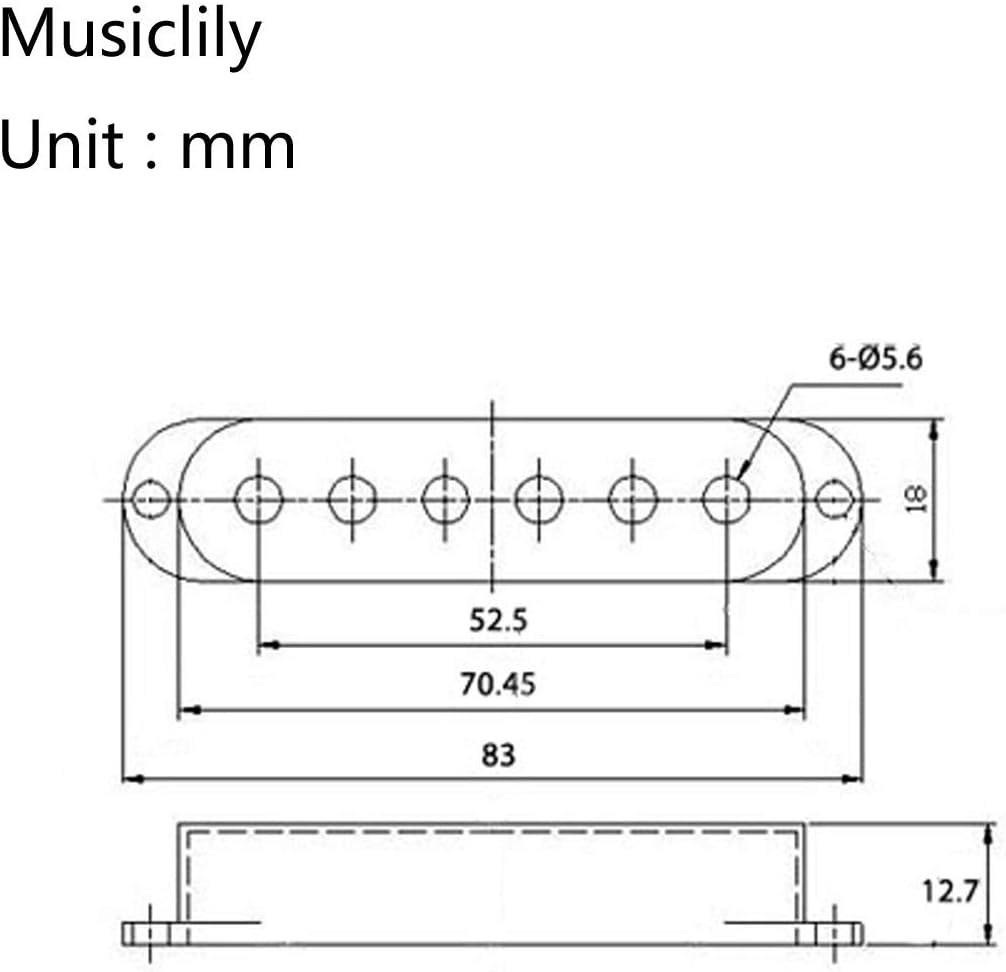 Musiclily Pro 52.5mm Plastic Single Coil Pickup Covers Set for USA/Mexican Strat ST Style Electric Guitar, Cream (Set of 3) - Image 3