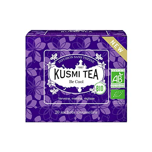 Kusmi Tea Be Cool 20 Muslin Tea Bags Organic Herbal Tea Flavored