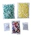 3200 Tie Dye Rainbow Colored Loom Band Refill Kit - 8 Brilliant Tie Dye Colored Rubber Bands Conveniently Separated - 400 of Each Mixed Color - 100+ Clips and 30+ Charms