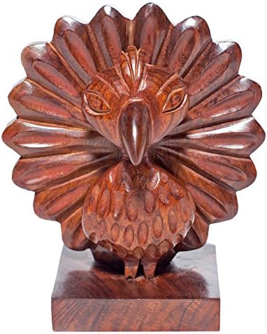 Matr Boomie Peacock Eyeglass Holder Desktop Accessory, Rosewood
