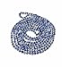 MGR MY GEMS ROCK! Petite 4MM Stone Hand Knotted Natural Blue Sodalite Light Weight Endless Infinity Beaded Necklace, approx 70