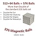 5mm 576 pieces 512 pcs + 64 pcs Magnetic Balls Building Blocks Sculpture Magnets Educational game Magnet Toy Intelligence Development Stress Relief Imagination gift (set of 216pcs x2 + 144 balls)