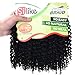 Premium 3 Bundles/pack Marlybob Kinky Curl Crochet Hair 8'' Crochet Braids Synthetic Braiding Hair Extensions For Women (2#)