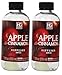 Hosley Premium Apple Cinnamon Reed Diffuser Oil Refills (Set of 2 x 230ml / 7.75 oz) - Aromatherapy Home Fragrance for Relaxation, Spa, Meditation, Weddings, Gifts
