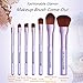 GothicBride Makeup Brushes Set Elegant Purple Premium Makeup Brush Set Synthetic Foundation Powder Concealers Eye Shadows Kabuki Travel Foundation 7Pcs Brush Sets