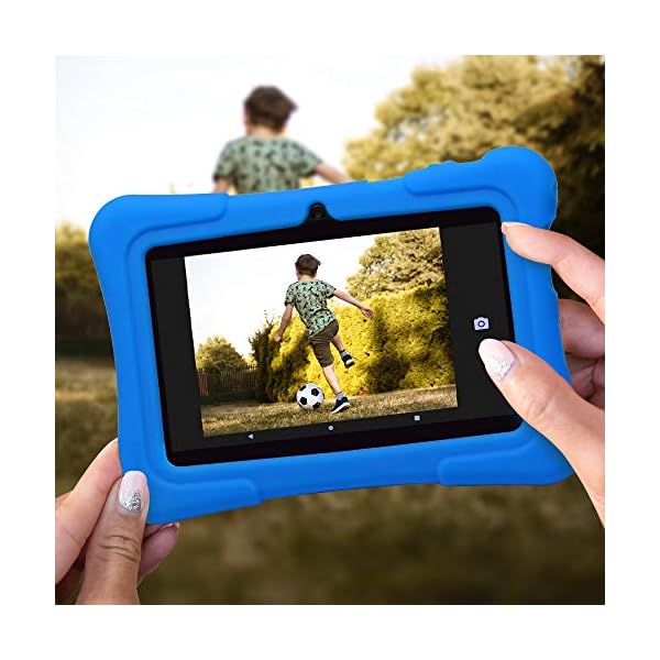 Pritom-7-inch-Kids-Tablet-Quad-Core-Android16GB-ROM-WiFiBluetoothDual-Camera-EducationlGamesParental-ControlKids-Software-Pre-Installed-with-Kids-Tablet-Case-Dark-Blue PRITOM Kids Tablets 7 Inch, WiFi Tablets for Children, Android 10, 32GB ROM,Toddler Tablet, BT, Dual Camera, Parental…